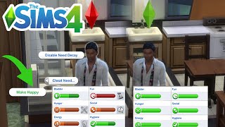 How To Make Your Sim Happy Cheats  The Sims 4 [upl. by Yecaw]