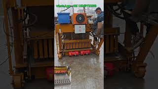 driving hydraulic automatic movable concrete building block machine for 6 blocks a time building [upl. by Ambur]