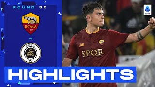 RomaSpezia 21  Dybala secures lastminute win for Roma Goals amp Highlights  Serie A 202223 [upl. by Helge732]