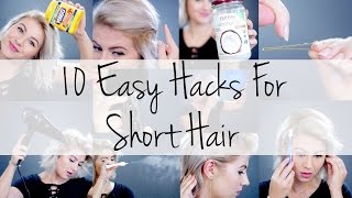 HOW TO 10 Easy Hacks For Short Hair  Milabu [upl. by Seidel]