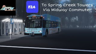 EPTA Roblox 2023 New Flyer XE40 NG Charge 2105 82A Midway Beach ➤ Spring Creek Towers [upl. by Llered]