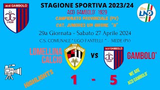 ACD GAMBOLO  cat U19  stag 202324  29GIORN LOMELLINA CALCIO [upl. by Mckenzie]