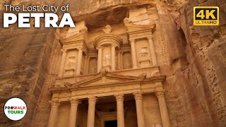 The Lost City of Petra  Walking Tour  4K  with Captions [upl. by Frodin]