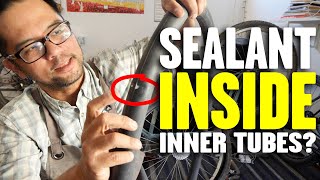 TUBELESS SEALANT IN TUBES  DOES IT WORK [upl. by Ahsiekan]