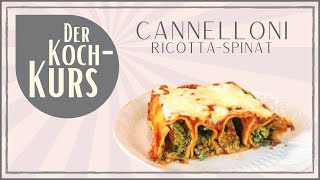 CANNELLONI mit Ricotta amp Spinat  Kochkurs  Yvonne MB [upl. by Euqenimod]