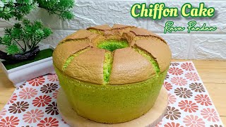 PEMULA COBAIN RESEP INI  HOW TO MAKE CHIFFON CAKE  CHIFFON CAKE PANDAN [upl. by Koren452]