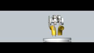 Compressed Air Engine Animation By Emmad khan and Gibran ALi [upl. by Ynnelg]