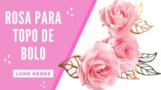 COMO FAZER ROSA DE PAPEL  PARA TOPO DE BOLO [upl. by Nitin578]