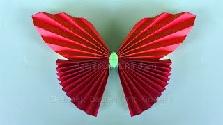 Basteln mit Kindern Einfachen Origami Schmetterling falten mit Papier  Geschenke selber machen [upl. by Ellimaj]