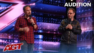 Are Pets Like Kids The Sklar Brothers Perform HILARIOUS Comedy Act on Americas Got Talent [upl. by Nyrahs610]