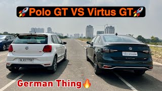 Volkswagen Polo GT VS Volkswagen Virtus GT Drag Race🔥 German😎 vw polo dragrace [upl. by Khanna]