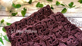 Un patron de encaje único para una bufanda u otros proyectos Paso a paso Crochet Video Tutorial [upl. by Anoyk]