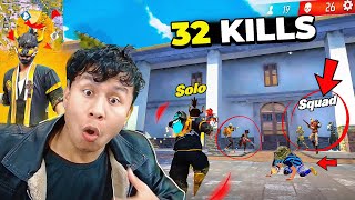 32 Kills in Solo Vs Squad with Golden Sakura 😱 FF Indian Server  Tonde Gamer [upl. by Erhard]