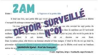 Devoir surveillé n°1  Français 2AM  Deuxième sujet proposé  Logresse et la petite fille [upl. by Oiramaj882]