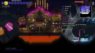 Terraria Dark Gaming Map Test of quotCandyLandquot Adamantite sword test [upl. by Ahsenor12]