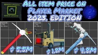 All items price on Player Market in 2023  Refinery Caves [upl. by Onaivatco727]