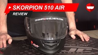 Scorpion Exo 510 Air FullFace Helmet Review  ChampionHelmetscom [upl. by Natelson]