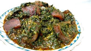 Original Steps to Cooking Afang Soup [upl. by Etteluap659]