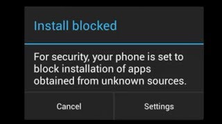 Install blocked Your android phone is set to block installation of apps  How To Unblock Settings [upl. by Ajax]