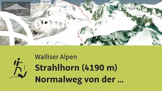 Hochtour in den Walliser Alpen Strahlhorn 4190 m Normalweg von der Britanniahütte [upl. by Lleuqram]