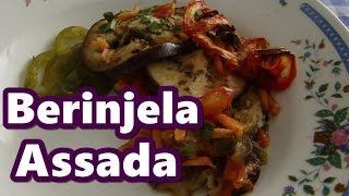 Berinjela assada na fritadeira a ar [upl. by Eibrik312]