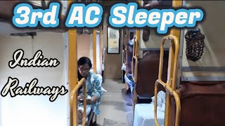 Third AC or AC 3tier 3A WALK THRU  Interiors of an Indian Sleeper Train  2019 [upl. by Sverre]