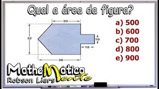 ÁREA DAS FIGURAS PLANAS  Exercício 1  Prof Robson Liers [upl. by Elletsirhc]