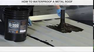 How to Waterproof a Metal Roof  Liquid Rubber [upl. by Adnalor]