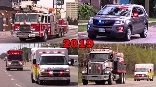 Emergency Vehicles Responding 2019  Fire Trucks Police Cars Ambulances [upl. by Acined257]