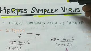 Herpes simplex viruses  Microbiology  Handwritten notes [upl. by Pate]