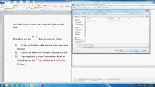 Comment Creer un fichier html 1 [upl. by Eremihc]