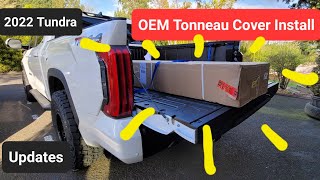 2022 Toyota Tundra OEM Tonneau Cover Install  DIY Instructional Video  New Tundra Updates [upl. by Ogren]