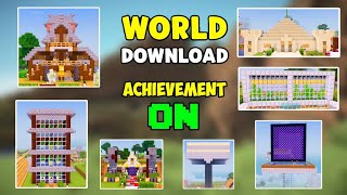 Minecraft 121 survival world download  Download map survival Mcpe 121  Mcpe world download [upl. by Ilahtan319]