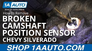 How to Remove Broken Camshaft Position Sensor 0713 Chevy Silverado [upl. by Ahsats]