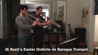 Baroque Trumpet vs Piccolo Trumpet Chris Coletti and Caleb Hudson  Easter Oratorio [upl. by Assyli659]