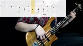 Eddie Money  Two Tickets To Paradise Bass Cover Play Along Tabs In Video [upl. by Lipcombe]