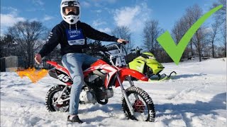 Crf 110 vs Klx 110L  Pit Bike First Ride [upl. by Trbor959]