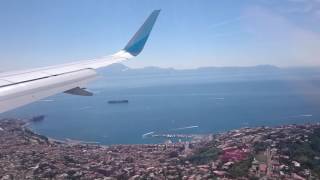 Beautiful landing at NAPOLI  Naples international airport [upl. by Noyrb]