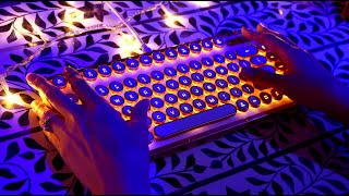 ASMR  LED Keyboard Clicking Typing Touching amp Brushing  Soft Speaking Ramble [upl. by Marney]