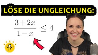 UNGLEICHUNGEN mit Bruch lösen – Bruchungleichungen Fallunterscheidung [upl. by Micco]