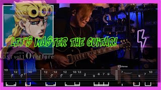 【ジョジョ5部 処刑用BGM】ギター  Golden Wind Giornos Theme quotIl vento doroquot  TAB Guitar backing track カラオケ [upl. by Novello]