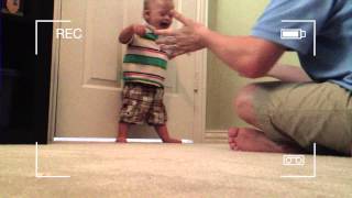 Baby With Down Syndrome Taking His First Steps [upl. by Ragnar]