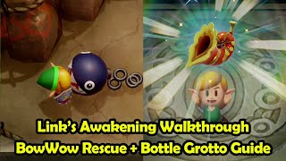 Bottle Grotto  BowWow Rescue Walkthrough  The Legend of Zelda Links Awakening Switch [upl. by Haletky]