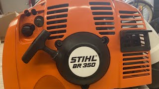 Starting my STIHL blower [upl. by Enyaht]