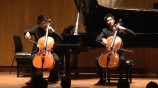 Twin Cellists PeiJee Ng and PeiSian NgBarriere Adagio Andante [upl. by Drahsir]