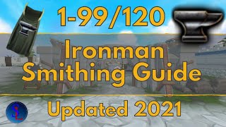 Runescape 3 Ironman 199120 Smithing Guide Updated 2021 [upl. by Puett]