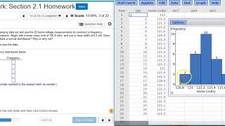 2116 Constructing a frequency distribution table with a specified class width [upl. by Ahaelam]