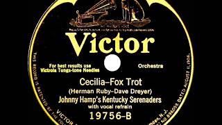 1925 Johnny Hamp  Cecilia with vocal trio [upl. by Vernor]