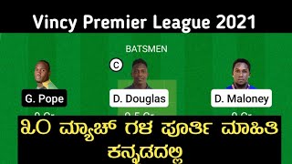 Vincy Premier League 2021 Dream11 tips and team prediction in Kannada  All Kannada tricks [upl. by Bertrando]