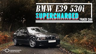 BMW E39 530i Supercharged Budget Track Car  300bhp ESS Supercharger kit Drive and review  OVERTAKE [upl. by Ahsatsana]